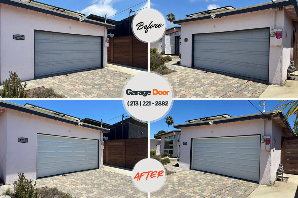 Before and after: garage door repair West Miami, FL